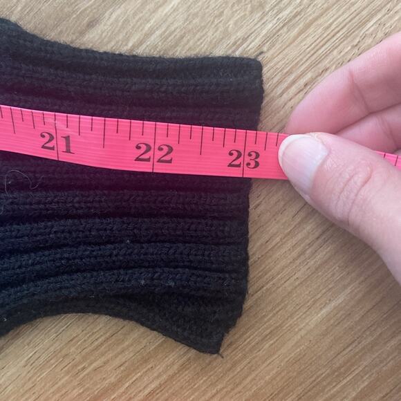 Vintage 80s Aspen Lid Blue Black White Nordic Acrylic Wool Knit Sweater sz Large - Picture 8 of 8